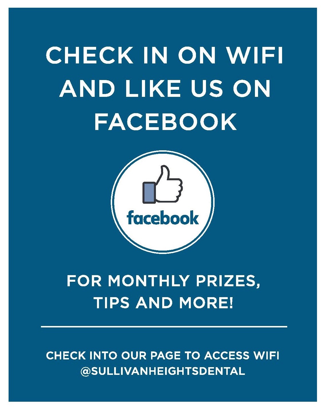 Facebook page wifi